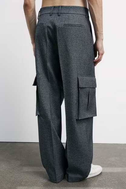 Pantalone cargo con pinces