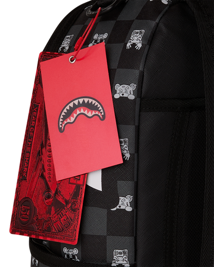 GRAY PEEKING CHARACTER CHECK DLXSV BACKPACK