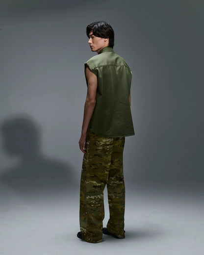 CAMICIA TASCONATA SMANICATA
