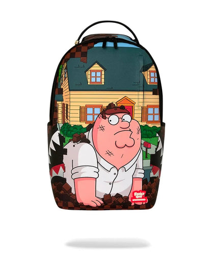 FAMILY GUY PETER FALLING THROUGH WALL BACKPACK