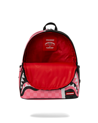 PINK AND BLACK TEAR SIP SAVAGE BACKPACK