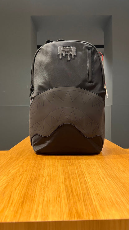 SHARK CENTRAL BLACKED OUT EMBOSSED NYLON BACKPACK