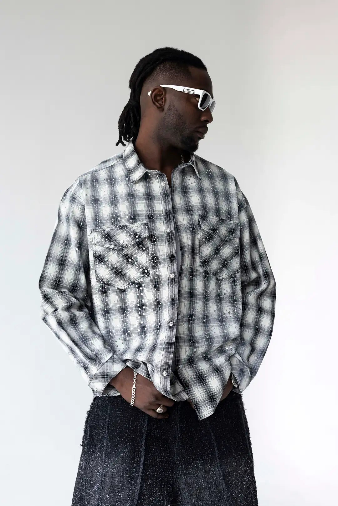 CAMICIA TEXAN CON BRILLANTINI