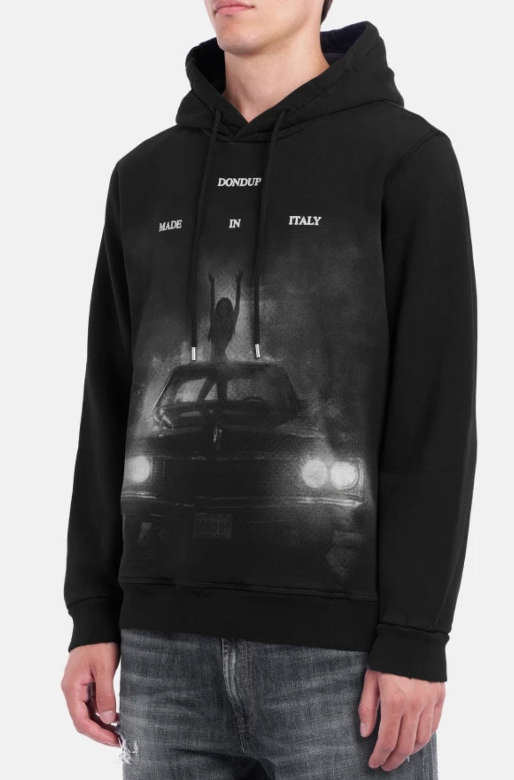 Hoodie con stampa vintage