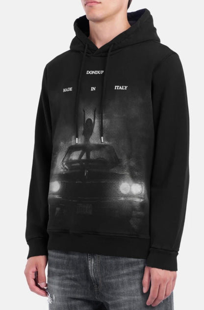 Hoodie con stampa vintage