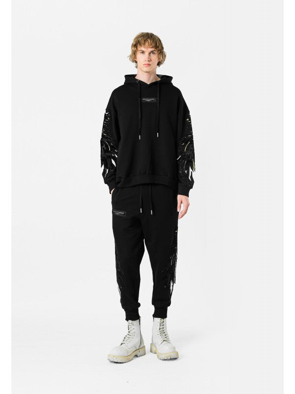 Felpa hoodie con ali