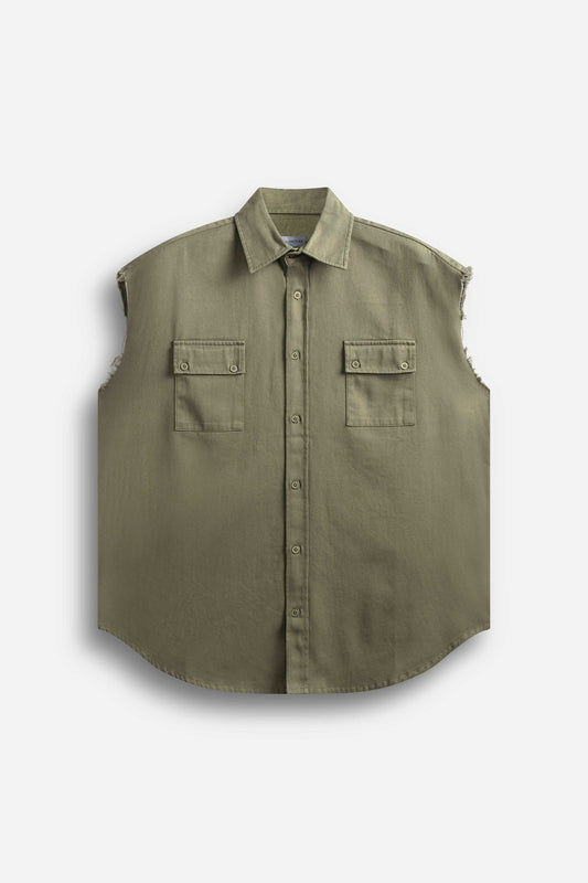 CAMICIA TASCONATA SMANICATA
