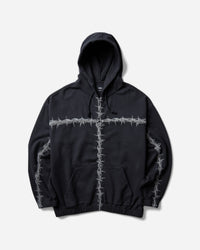 A.O.D. T ZIPPED HOODIE Black