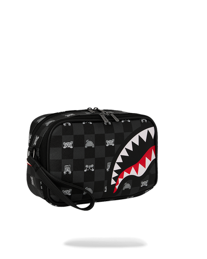 GRAY PEEKING CHARACTER CHECK TOILETRY BRICK