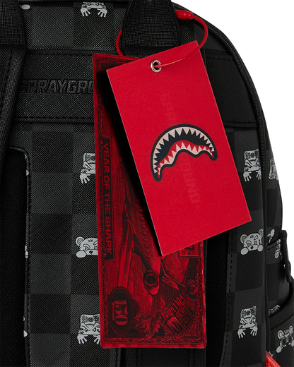 GRAY PEEKING CHARACTER CHECK SAVAGE BACKPACK