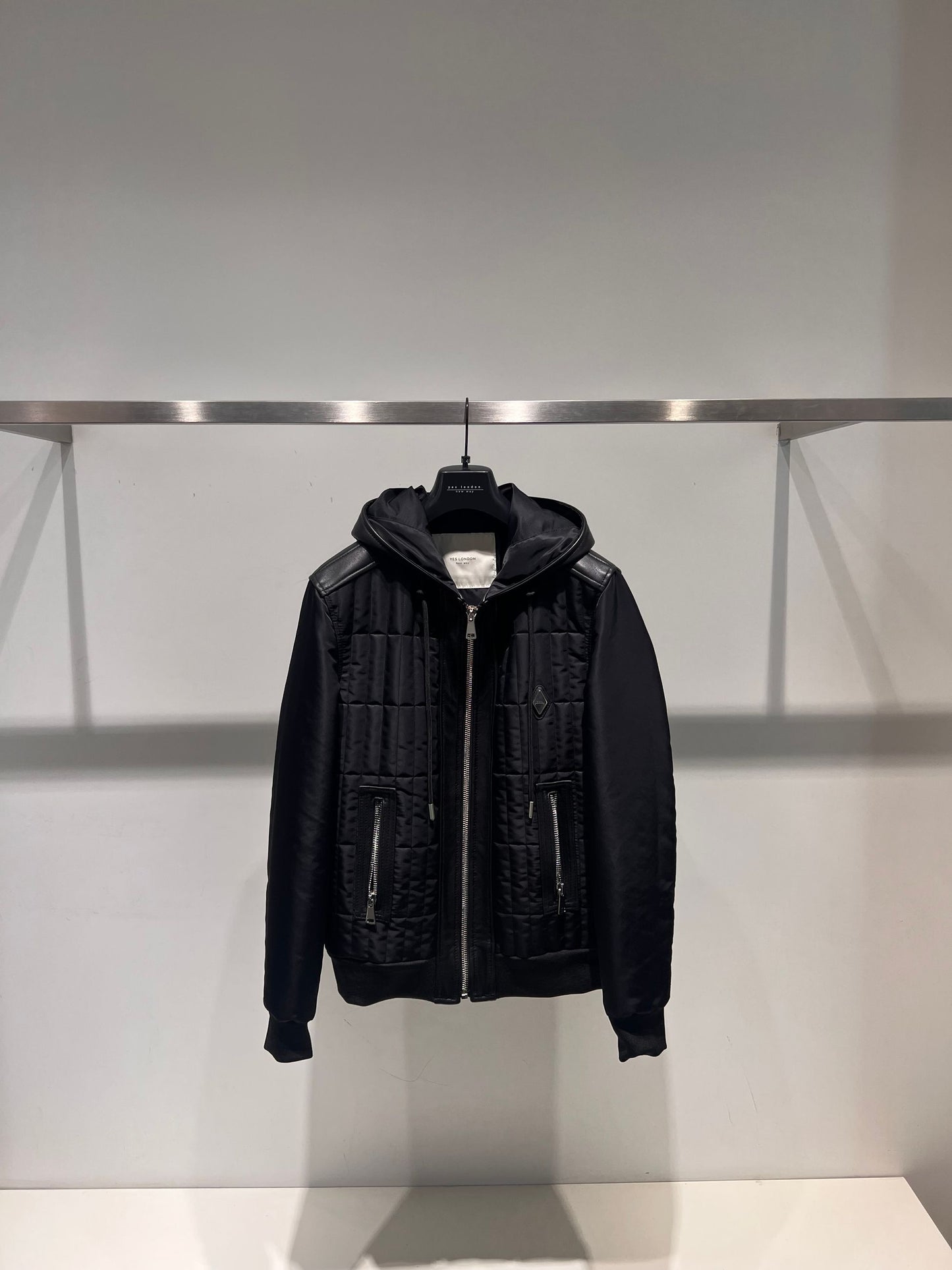 Bomber nylon e pelle