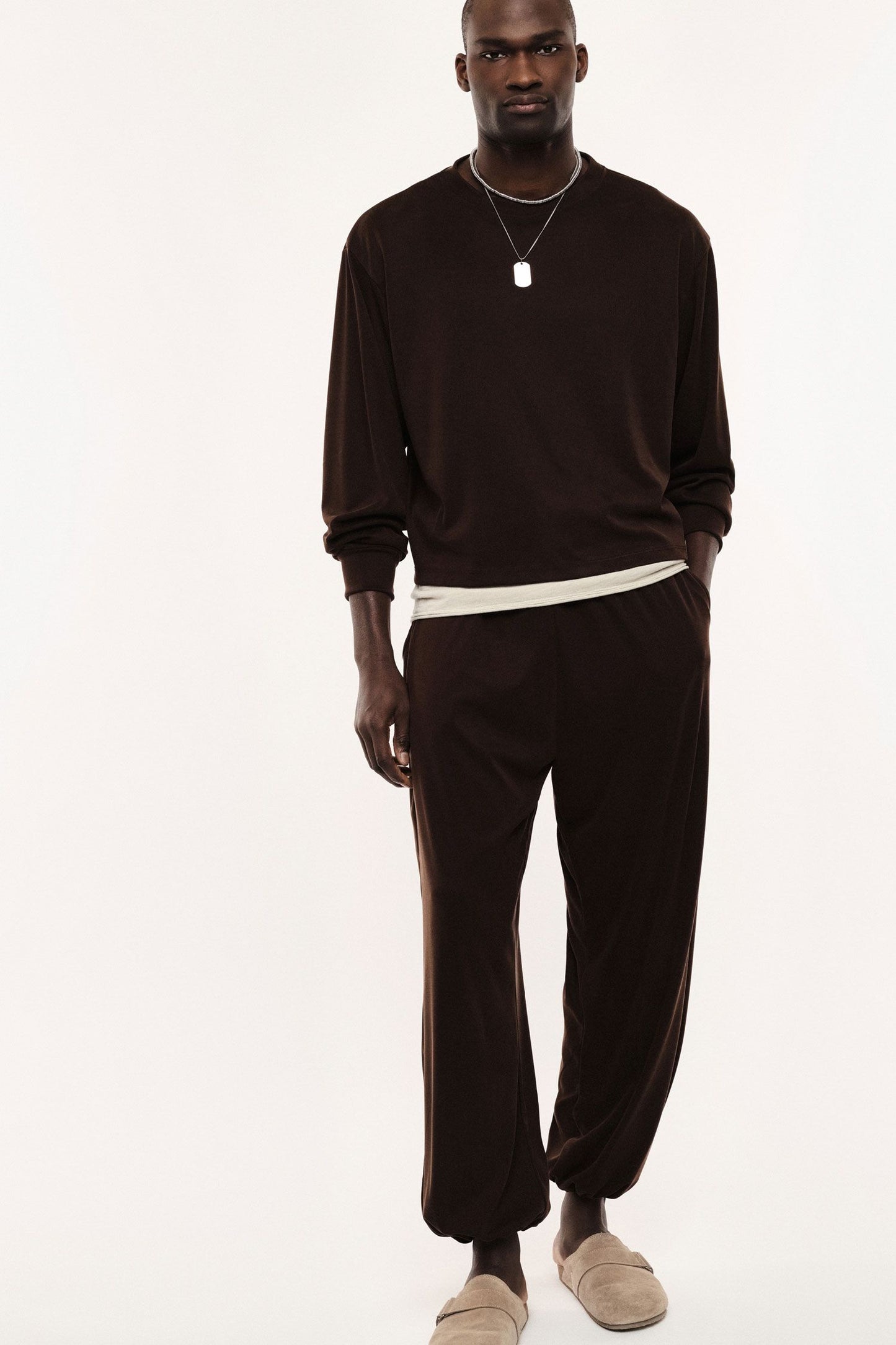 Felpa girocollo crop