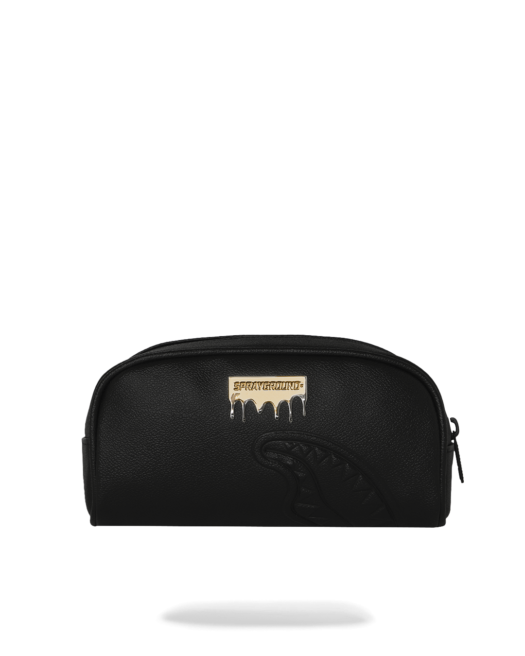 SILVER SIDE DRIP BLACK CHECK PENCIL POUCH