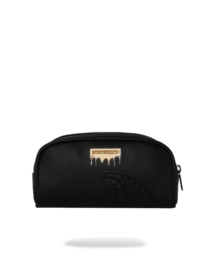 SILVER SIDE DRIP BLACK CHECK PENCIL POUCH