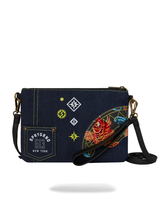EVISU STYLE CROSSOVER CLUTCH