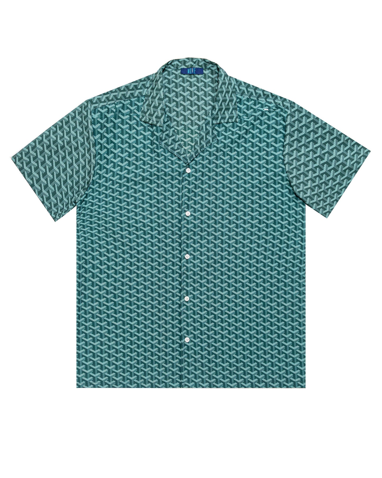 Camicia collo bowling stampata