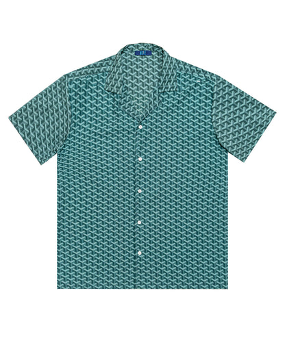 Camicia collo bowling stampata