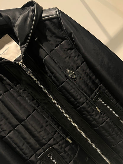 Bomber nylon e pelle