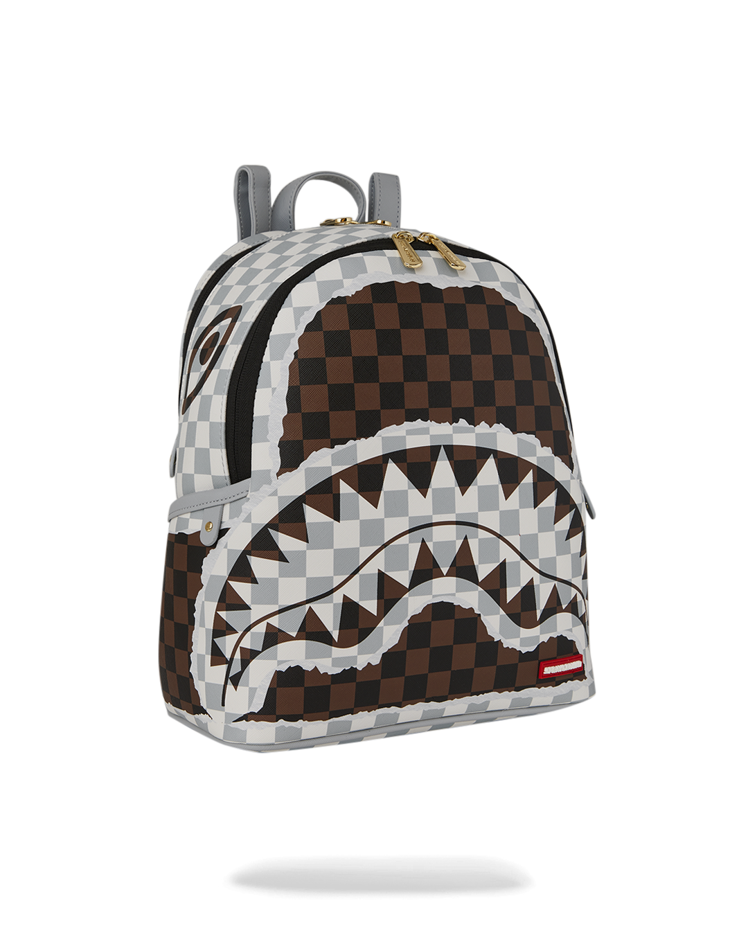 CREAM BROWN TEAR CHECK SAVAGE BACKPACK