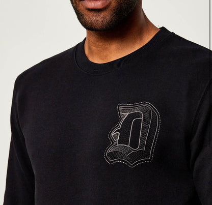 Felpa girocollo con patch