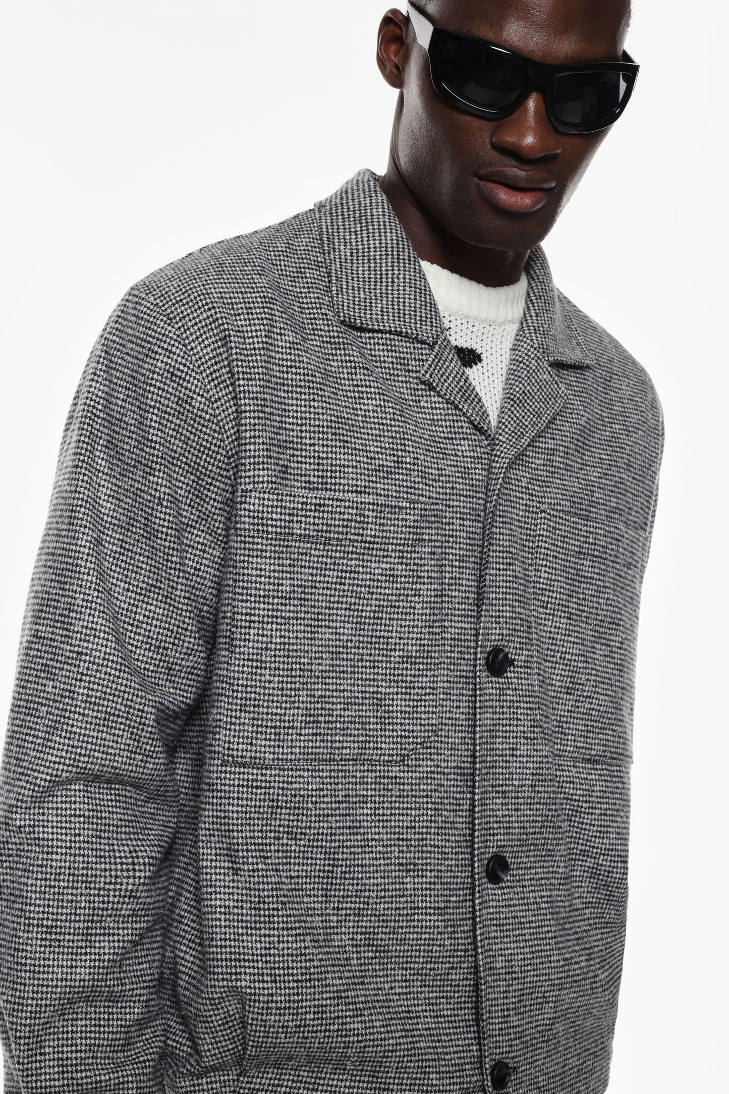 Giacca camicia pied de poulle