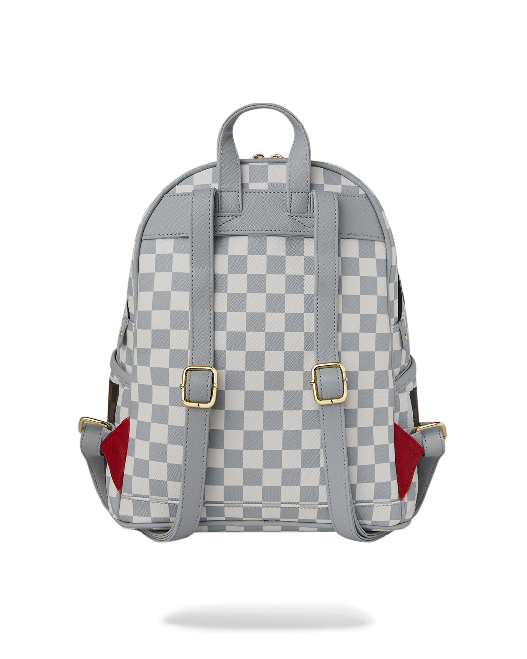 CREAM BROWN TEAR CHECK SAVAGE BACKPACK