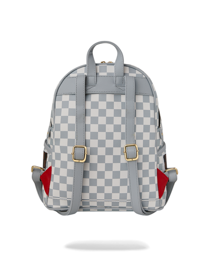 CREAM BROWN TEAR CHECK SAVAGE BACKPACK