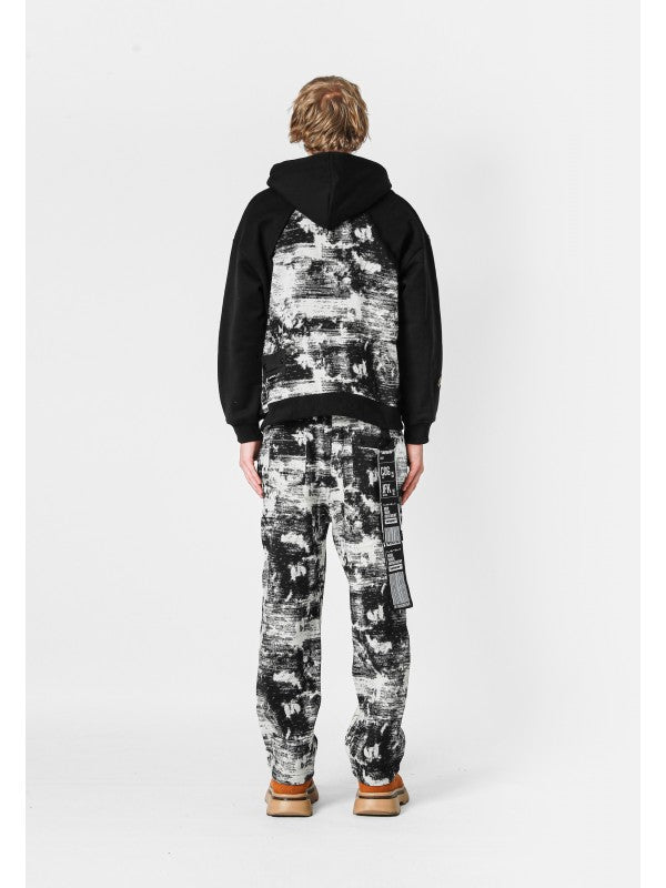 Pantalone fantasia sfumata all'over