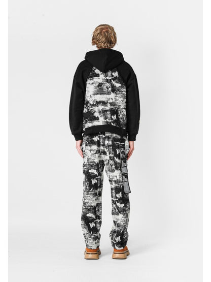 Pantalone fantasia sfumata all'over