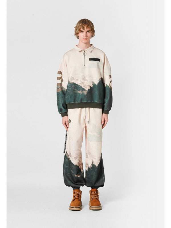 Polo oversize fantasia montagna
