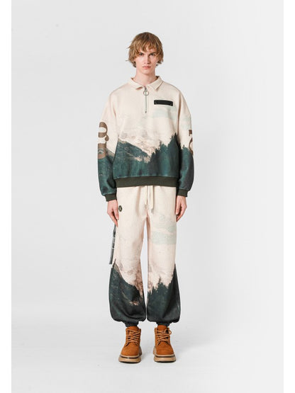 Polo oversize fantasia montagna