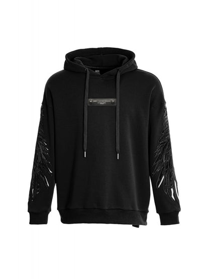 Felpa hoodie con ali