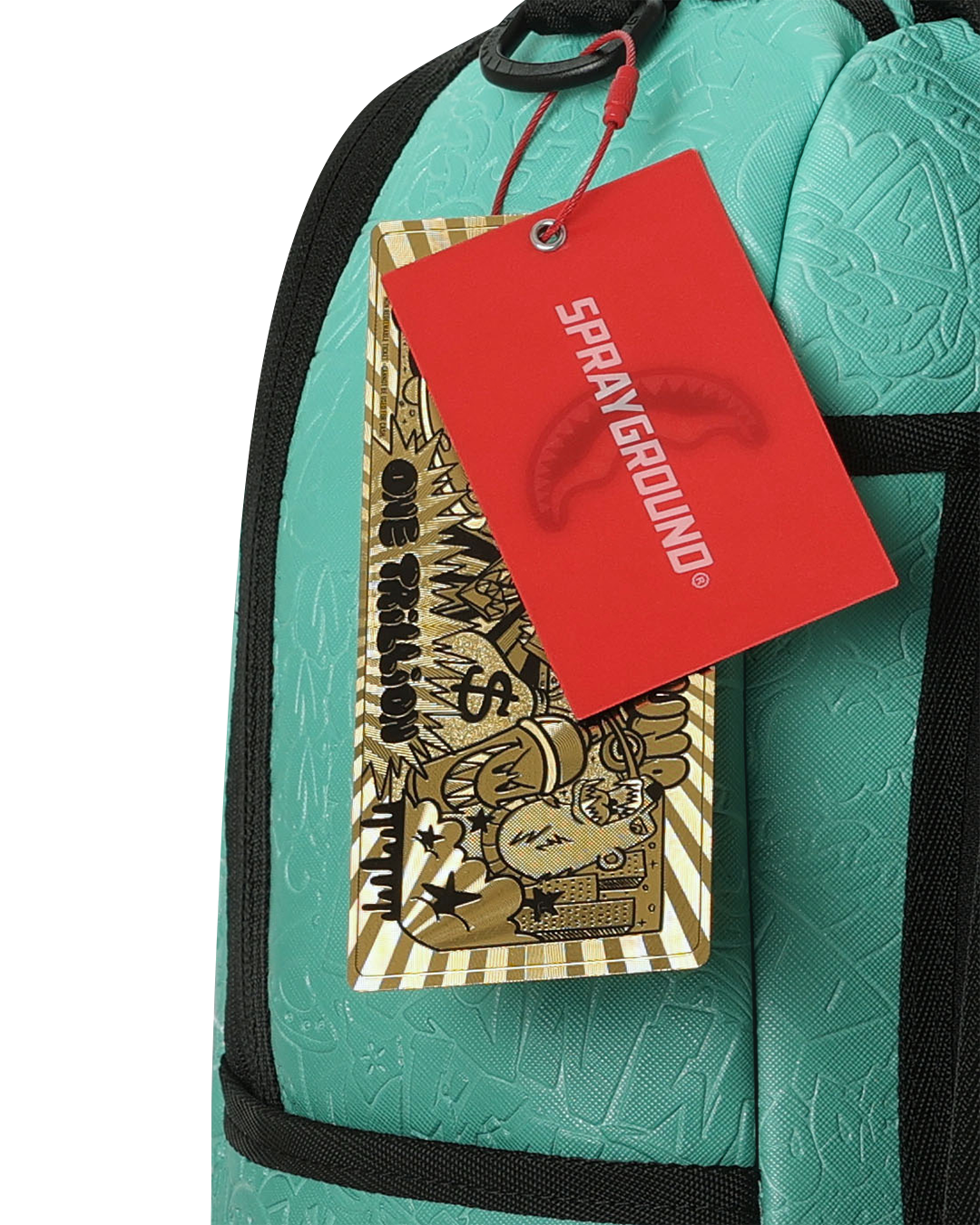 TURQUOISE DOODLE EMBOSS BACKPACK