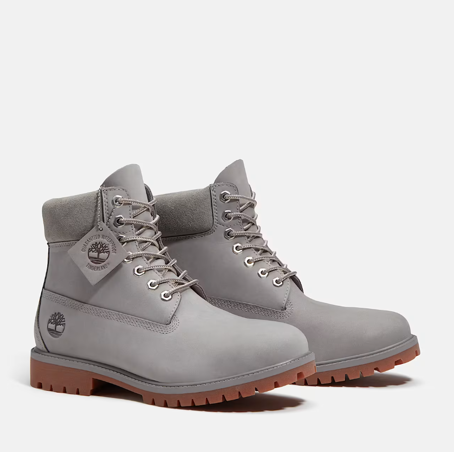 Timberland Heritage 6 INCH LACE UP WATERPROOF BOOT MEDIUM GREYOUT NUBUCK