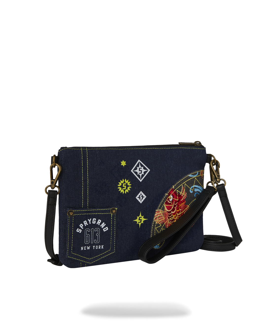 EVISU STYLE CROSSOVER CLUTCH