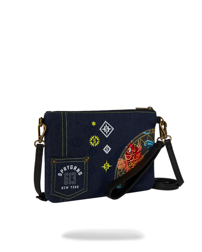 EVISU STYLE CROSSOVER CLUTCH