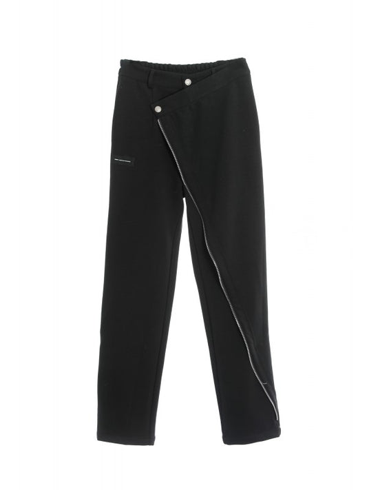 Pantalone doppiato con zip continua