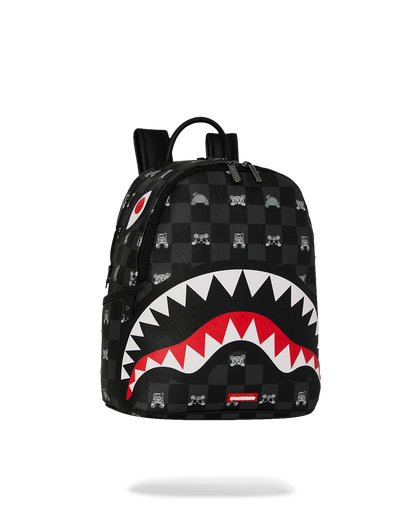 GRAY PEEKING CHARACTER CHECK SAVAGE BACKPACK