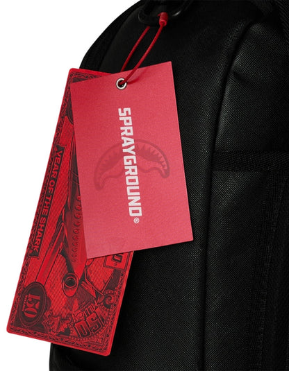 SHARK CENTRAL BLACK EMBROIDERED SHARK BACKPACK