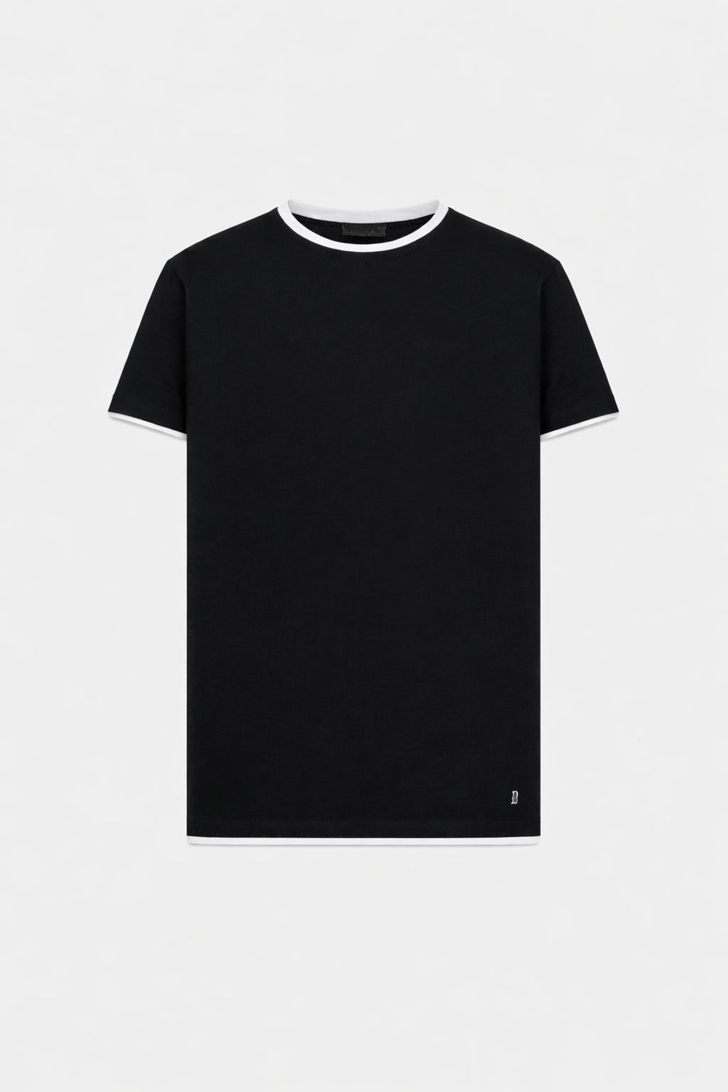 T-SHIRT COTONE CON PROFILI IN CONTRASTO