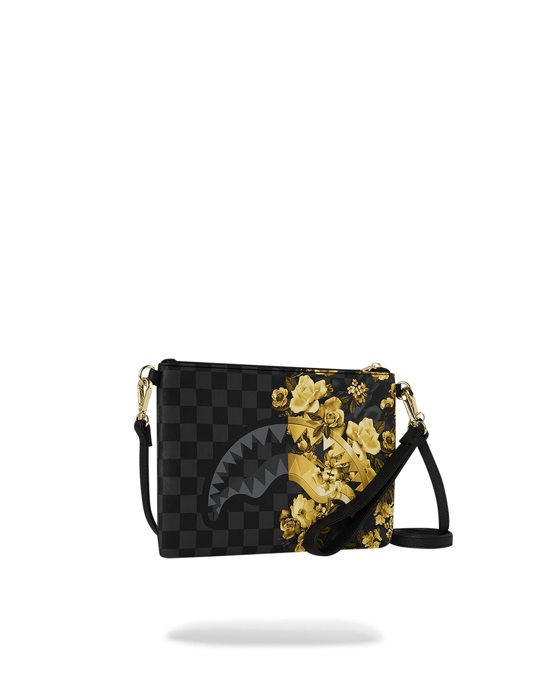GOLD FLORAL REMIX CROSSBODY POUCHETTE