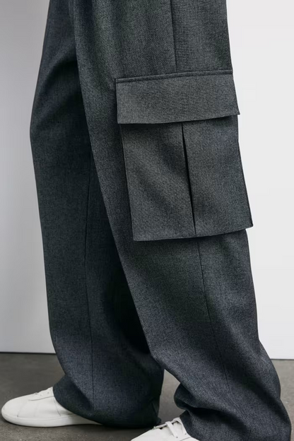 Pantalone cargo con pinces