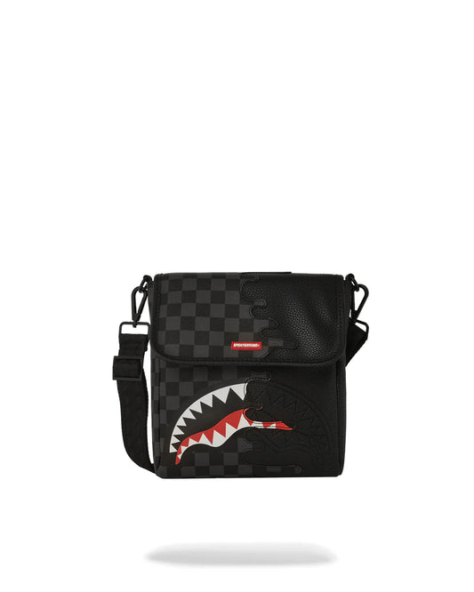 Unfinished Shark Messenger Sling sprayground