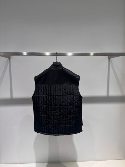 Smanicato con inserti in pelle