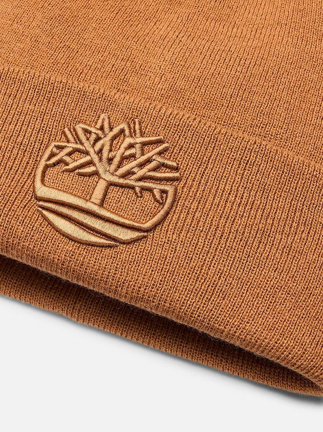 Cuffia in lana con logo ricamato