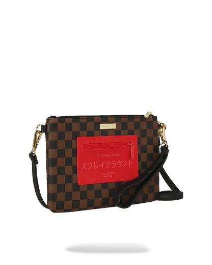 RED REDEMPTION CROSSBODY POUCHETTE