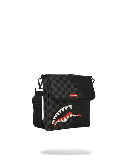 Unfinished Shark Messenger Sling sprayground