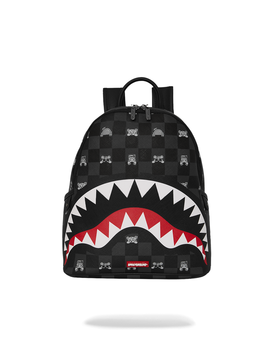 GRAY PEEKING CHARACTER CHECK SAVAGE BACKPACK