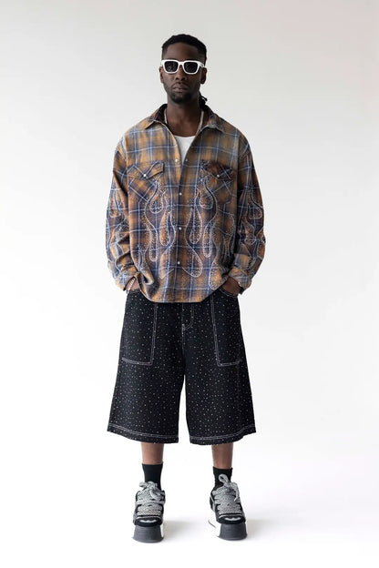 CAMICIA FIAMME MARRONE