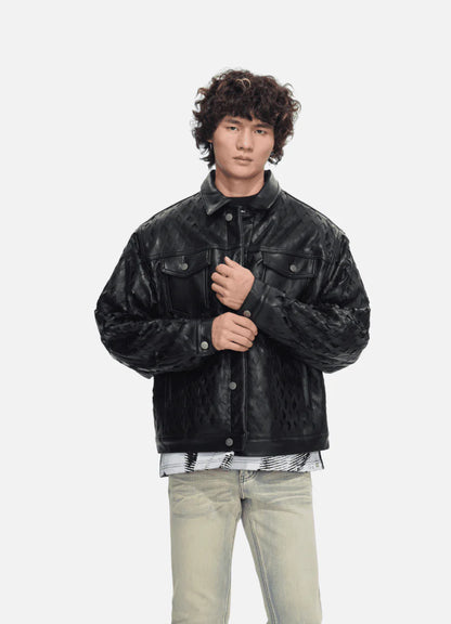 AGGAR BLACK LEATHER